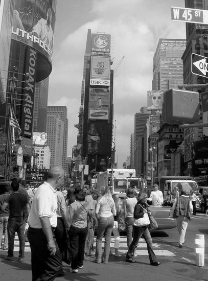 Times Square Arquitectura e interiorismo Blanco y Negro (Digital)