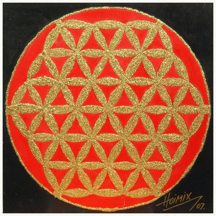 Flor de la vida dorada