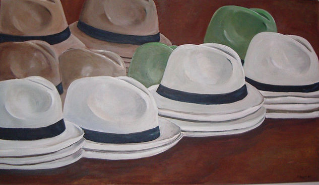 Sombreros Oil Panel Still Life Paintings