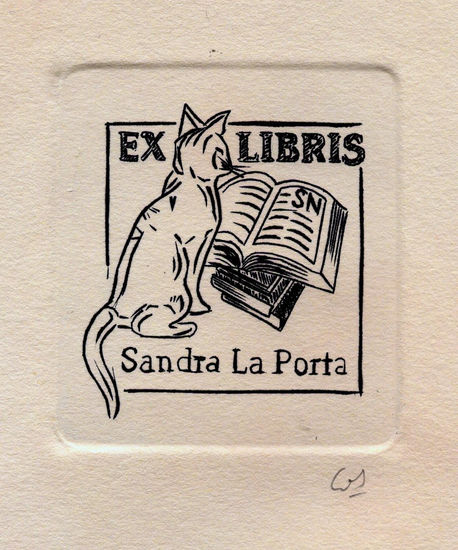 Ex Libris Sandra La Porta Huecograbado