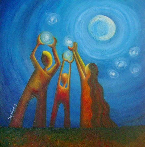 frutos de luna Oil Canvas Figure Painting