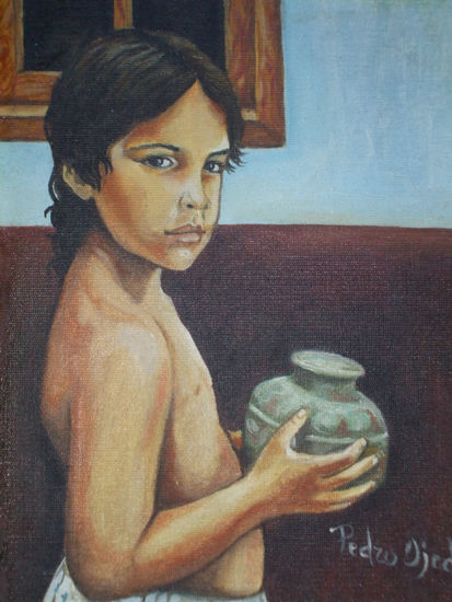 la aprendiz de bruja Oil Canvas Portrait