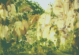 07_MONSERRAT, Cataluña, apunte Oil Canvas Landscaping