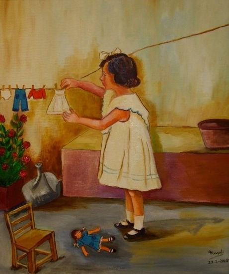 La pequeña Lavandera Oil Canvas Landscaping