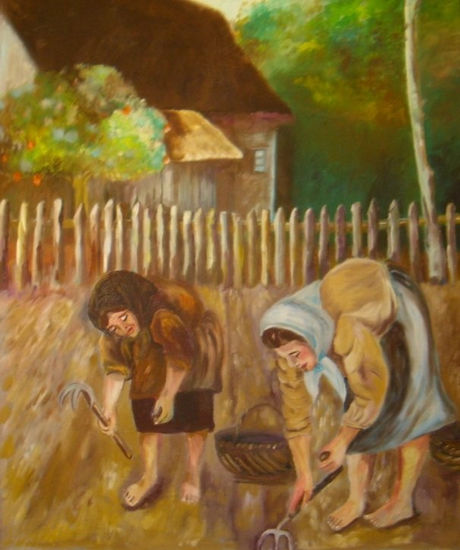 Sembradoras de Patatas Oil Canvas Landscaping