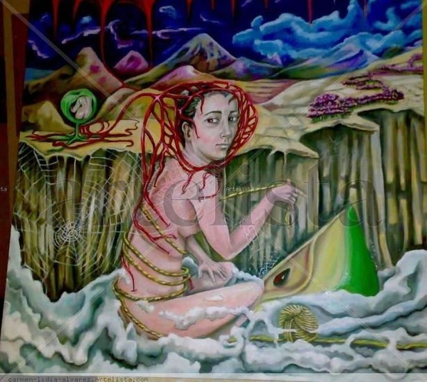 ESPIRITU IMPREGNADO Óleo Lienzo Figura