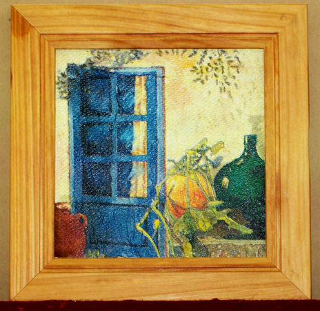 Puerta azul