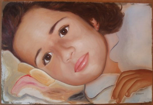 andrea Oil Panel Portrait