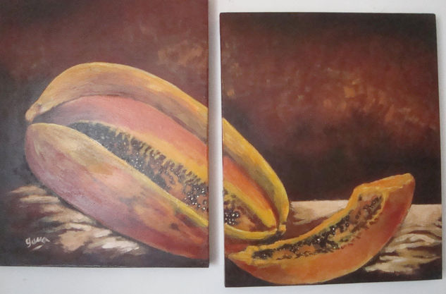 Papaya Acrylic Canvas Still Life Paintings