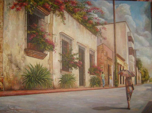 coloniales de santo domingo Oil Canvas Landscaping