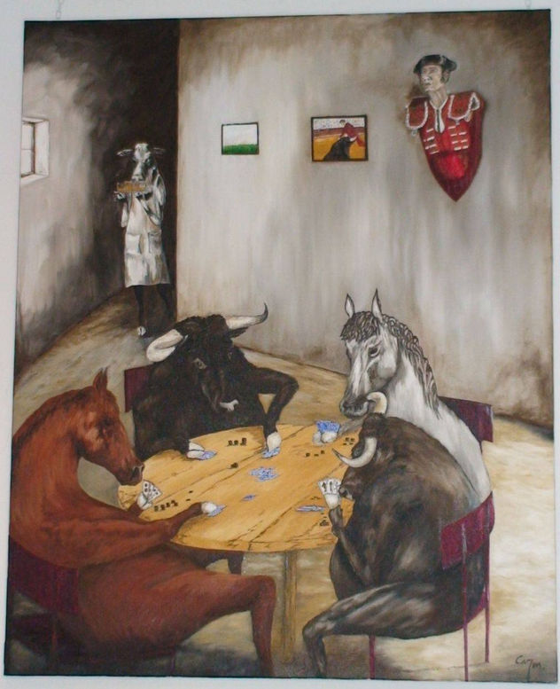 Partida de cartas en los toriles (realidad invertida 1)