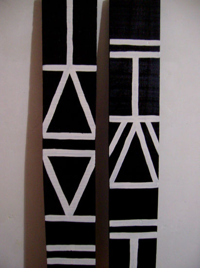 TOTEMS-1 y 2. Others Panel Figure Painting