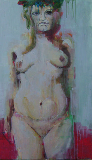 Desnudo con vincha II Acrylic Canvas Nude Paintings