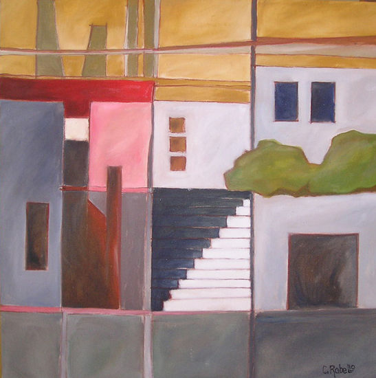 Plaza Urbana Oil Canvas