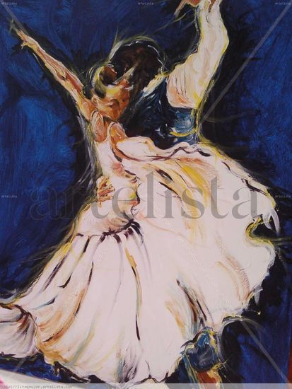 En pareja Acrylic Canvas Figure Painting