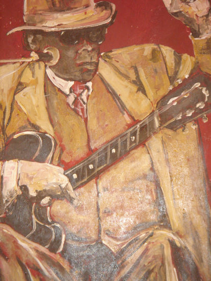 jazz-man Acrylic Canvas Figure Painting