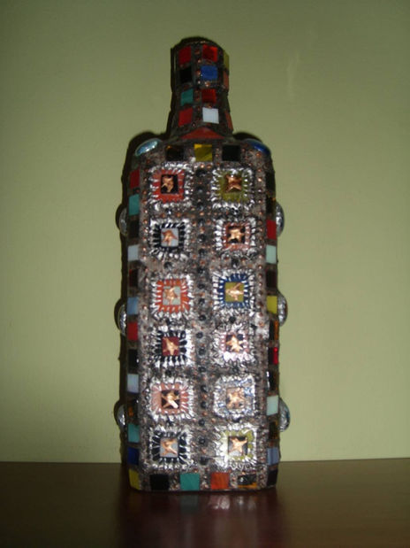 Botella mosaico