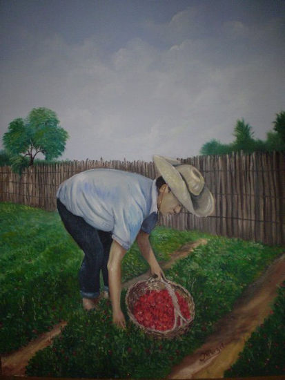 Cosechando Oil Canvas Landscaping