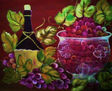 fuente con uvas