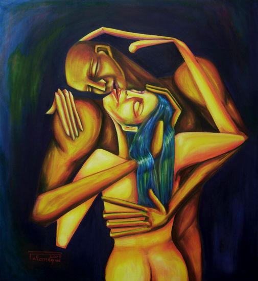 Los Amantes Nº 2 Oil Canvas Nude Paintings