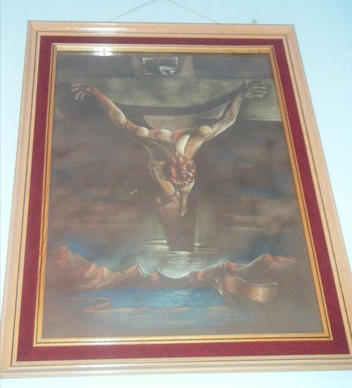 CRISTO Pastel Lienzo Figura