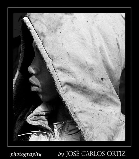 "joven pastor senegalés" Portrait Black and White (Digital)