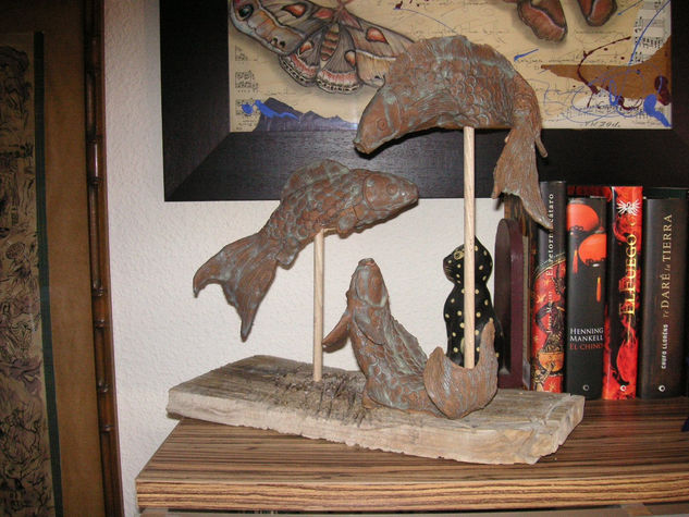 Escultura Koi Cerámica Figurativa