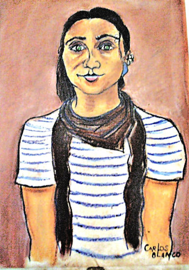 Busto de Metabusiana Pastel Papel Retrato