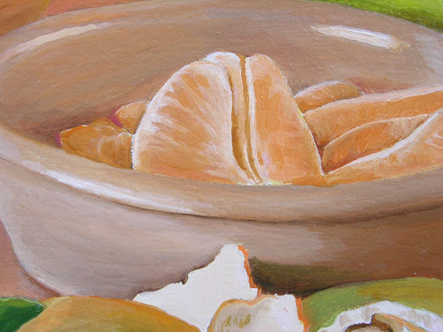 citricos(detalle) Oil Paper Still Life Paintings