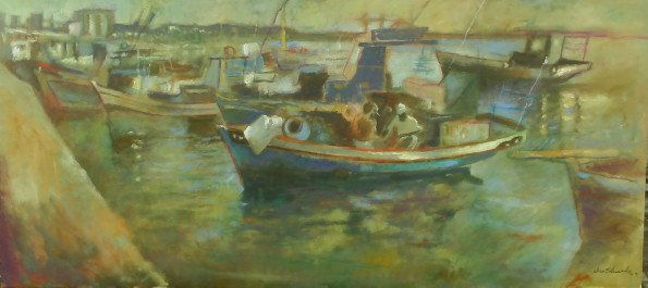 barcos no canto do mangue