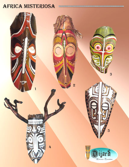 Masks of palm bark...