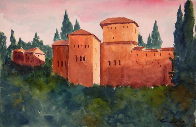 ALHAMBRA Acuarela Papel Paisaje