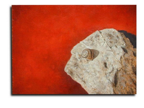 Caracol pequeño Oil Panel Marine Painting