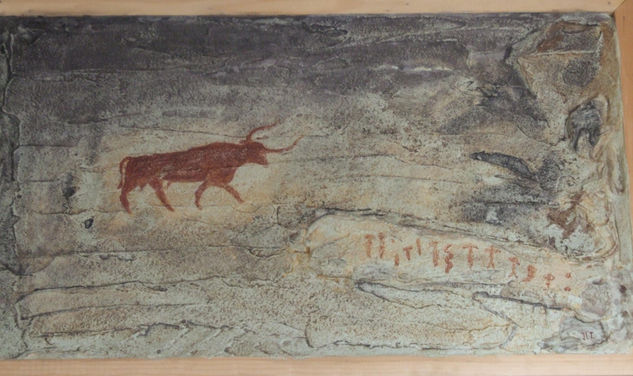 FIGURA DE TORO,  VILLAR DEL HUMO (SELVA PASCUALA) CUENCA Others Panel Animals