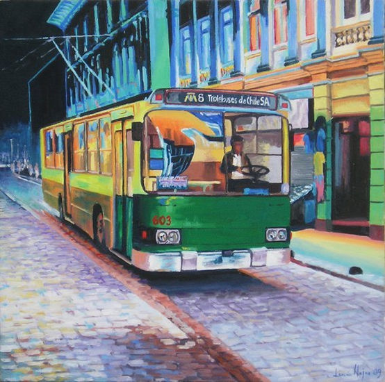 Trolley en Serrano Oil Canvas Landscaping