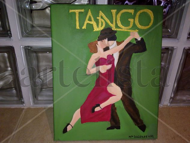 Pareja de tango Acrylic Canvas Figure Painting