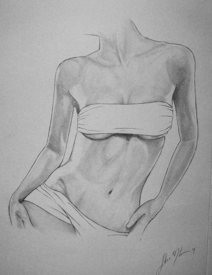 cuerpo femenino-estudio de sombras Pencil