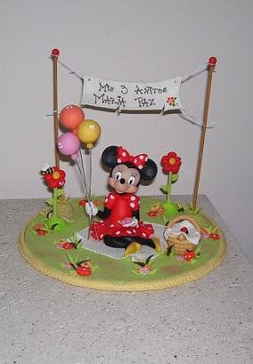 Adorno de torta Minnie 