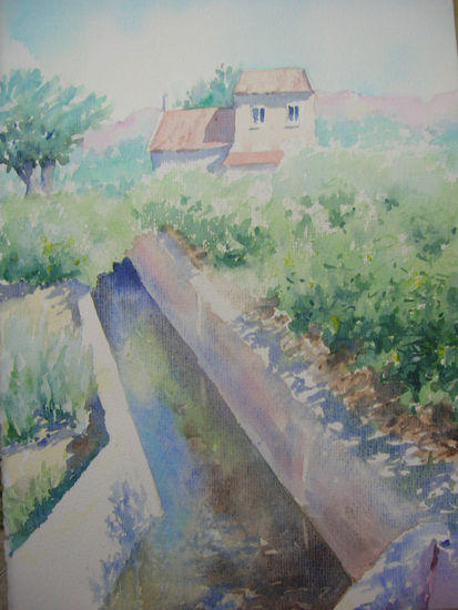 Acequia en Alquerías Watercolour Paper Landscaping