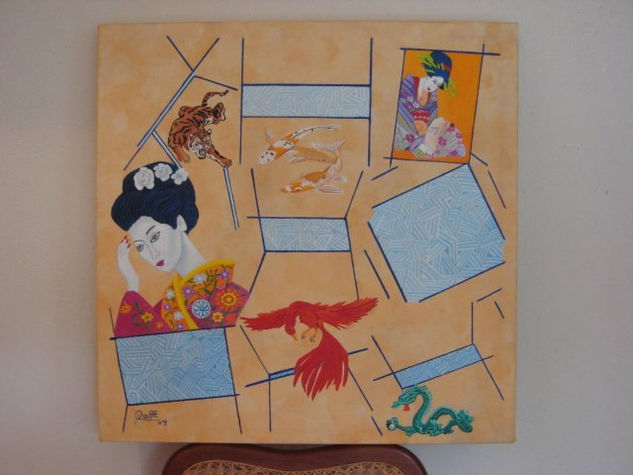 GEISHA FENG SHUI. Acrylic Canvas Others