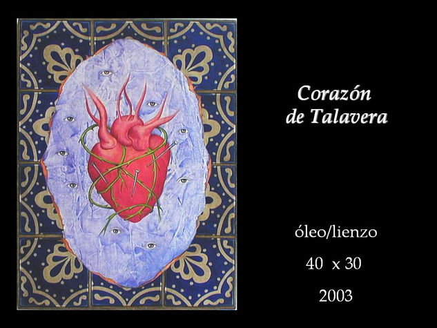 Corazón de Talavera Oil Canvas Figure Painting