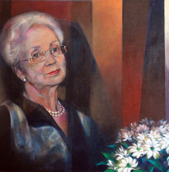 Retrato de Doña María Fortis Mixed media Canvas Portrait