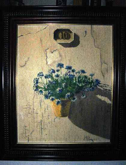 maceta Oil Canvas Floral Painting