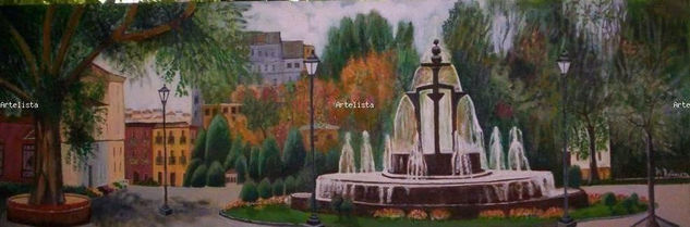 fuente de las  batallas Oil Canvas Landscaping