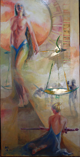 Justicia Óleo Tabla Desnudos