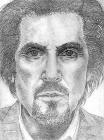 Al Pacino Pencil (Black) Paper Portrait