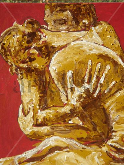 pareja Acrylic Canvas Figure Painting