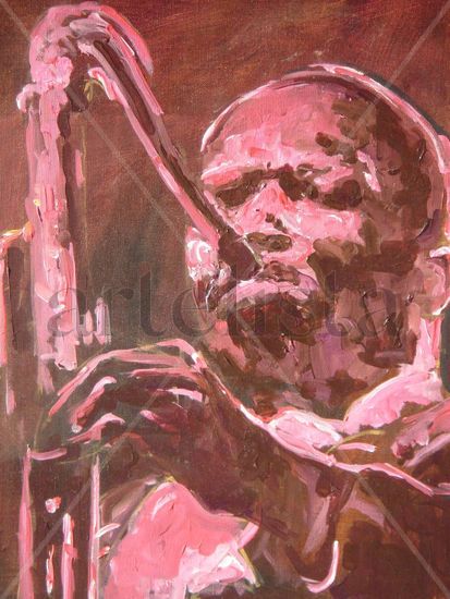 jazz-man Acrylic Canvas Figure Painting