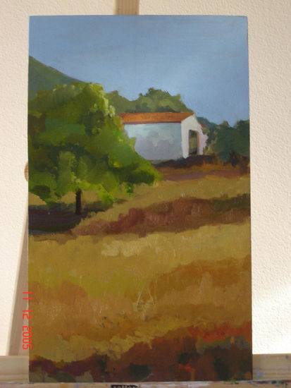 Paisaje campestre Oil Panel