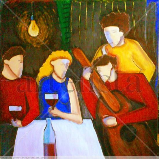 serenata Oil Canvas Figure Painting